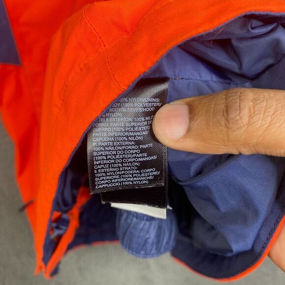 North Face Hyvent 3 in 1 Jacket Mens Medium Orange Shell Only - Picture 13 of 16